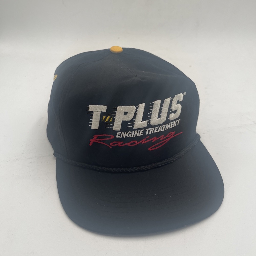 Vintage T Plus Engine Treatment Racing Rope Hat Cap Black Snap Back Never Worn
